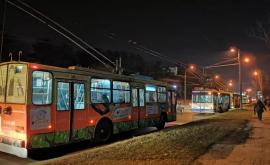 Mai multe troleibuze au rămas blocate în sectorul Rîșcani al capitalei