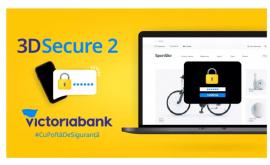 Serviciul 3D Secure este disponibil în mod gratuit deținătorilor de carduri Victoriabank 