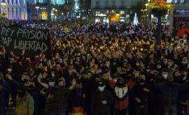 A şaptea noapte de proteste în Spania