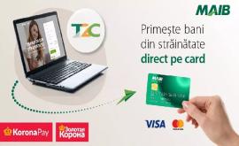 Moldova Agroindbank și Zolotaya Korona lansează serviciul de transfer de bani din străinătate direct pe card
