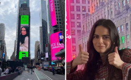 O tînără muzicantă din Moldova a ajuns pe billboardurile de pe Times Square