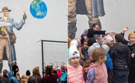 O școală din Polonia acum deține o pictură murală realizată de către un artist din Moldova 