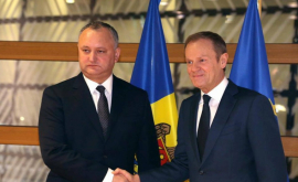 Despre ce au discutat Dodon și Tusk la Bruxelles