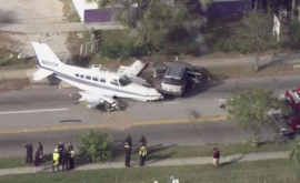 În SUA un avion a aterizat în curtea unei case particulare VIDEO