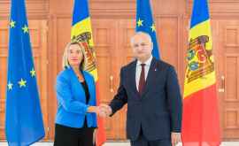 Igor Dodon sa întîlnit cu Federica Mogherini