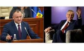 Dodon la felicitat pe președintele Cehiei