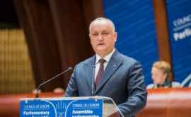 Dodon spune că deputaţii din opoziţie în timpul discursului său de la APCE sau dus la shopping