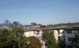 Incendiu la Ciocana Un autobuz a luat foc VIDEO